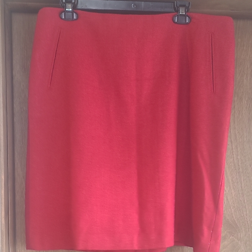 Talbots Vibrant Red Pencil Skirt